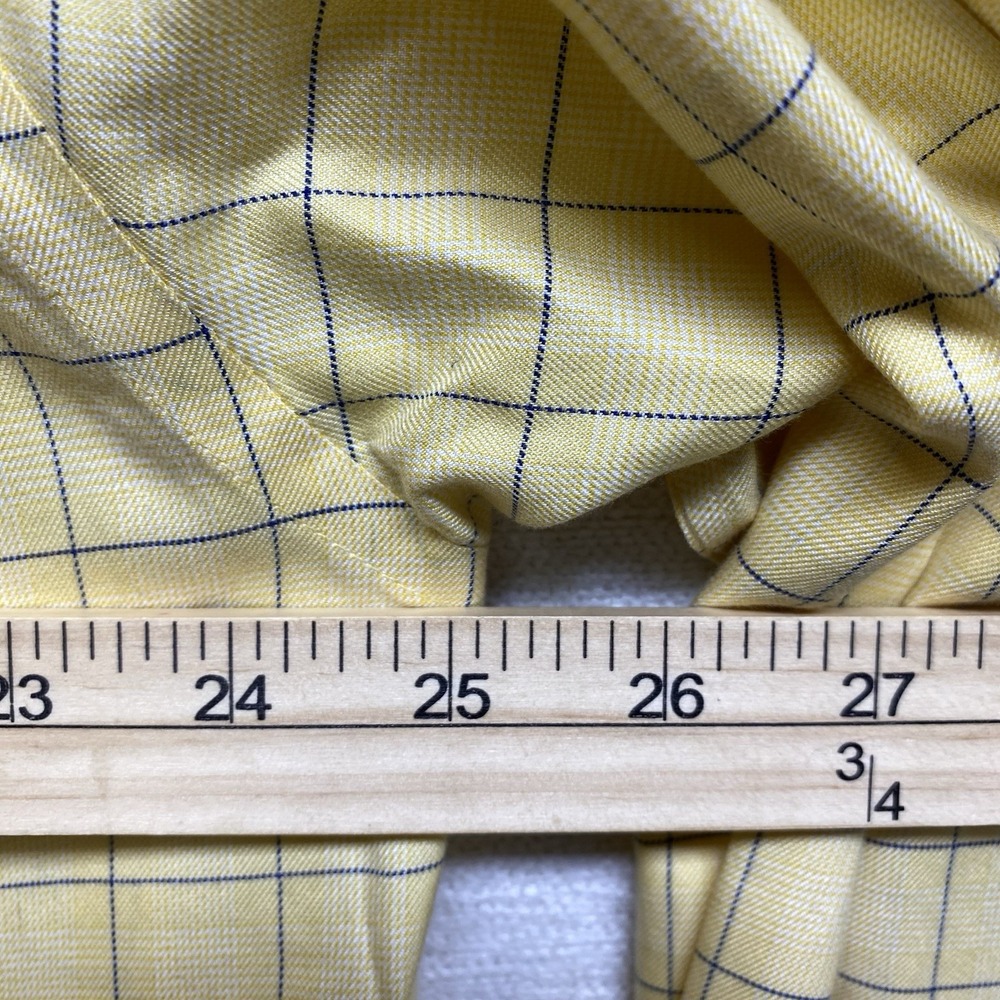 Orvis Button Down Long Sleeve Shirt Yellow/Blue Checked Mens Large - Picture 6 of 11